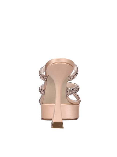 Mules in raso e strass CASADEI | 1M946W1001PESCA CHIARO